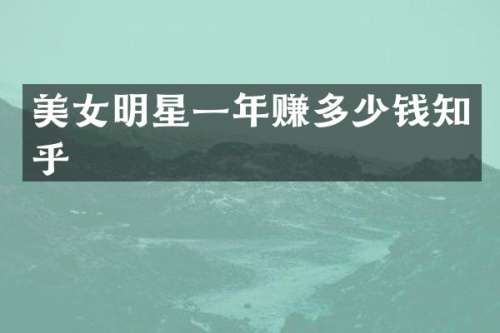明星一年赚多少钱知乎
