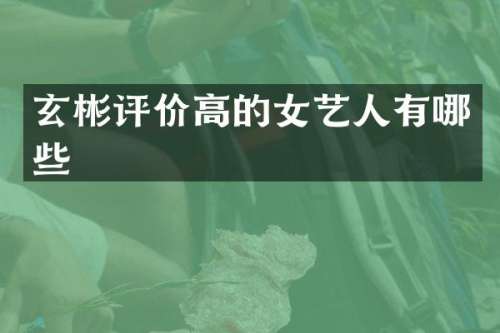 玄彬评价高的女艺人有哪些