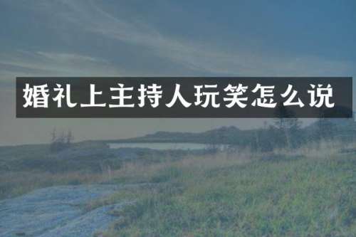 婚礼上主持人玩笑怎么说