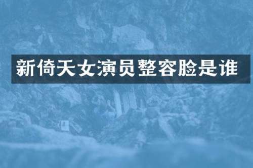 新倚天女演员整容脸是谁