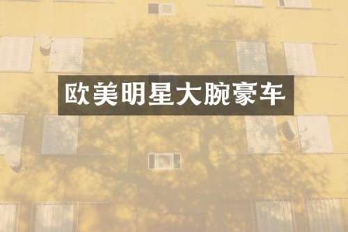 欧美明星大腕豪车