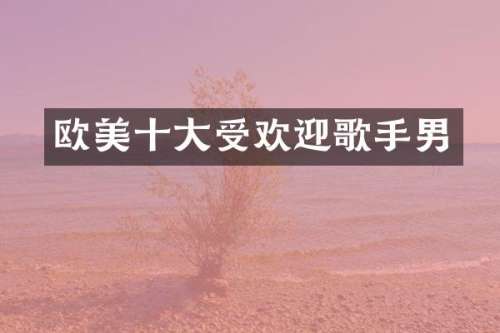 欧美十大受欢迎歌手男