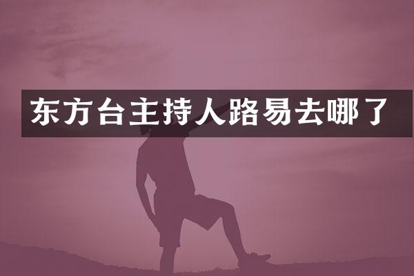 东方台主持人路易去哪了