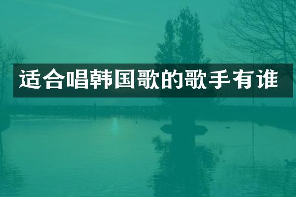 适合唱韩国歌的歌手有谁