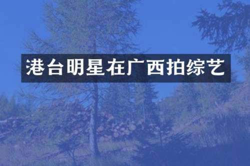 港台明星在广西拍综艺