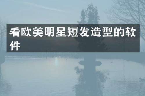 看欧美明星短发造型的软件