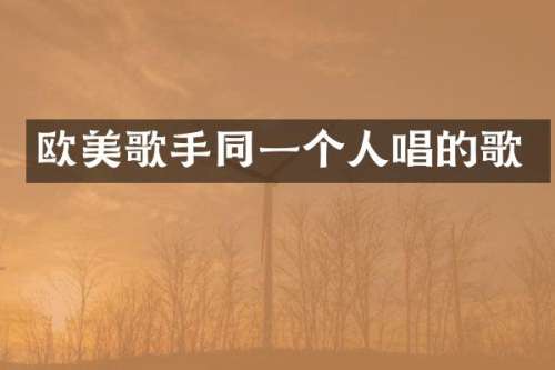 欧美歌手同一个人唱的歌