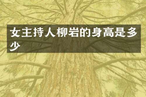 女主持人柳岩的身高是多少