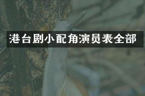 港台剧小配角演员表全部