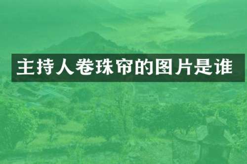 主持人卷珠帘的图片是谁