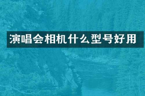 演唱会相机什么型号好用