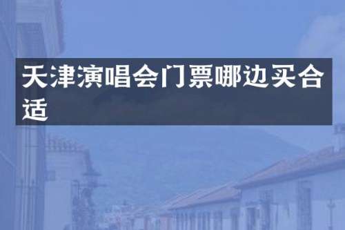 天津演唱会门票哪边买合适