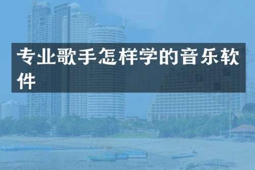 专业歌手怎样学的音乐软件