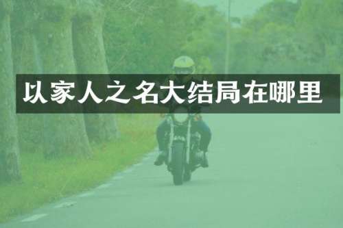 以家人之名大结局在哪里