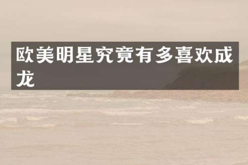欧美明星究竟有多喜欢成龙