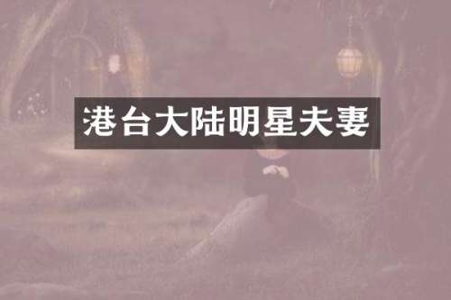 港台大陆明星夫妻
