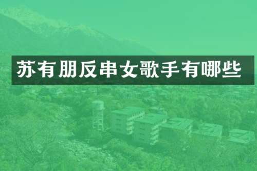 苏有朋反串女歌手有哪些
