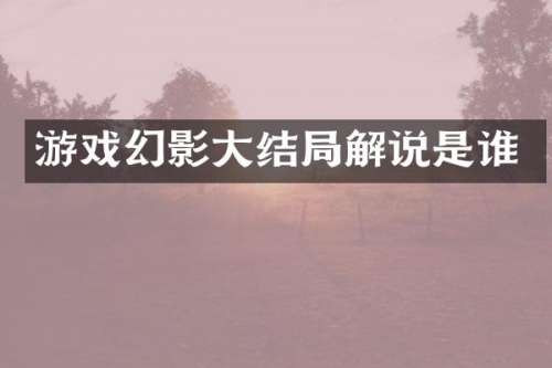 游戏幻影大结局解说是谁