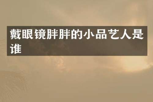 戴眼镜胖胖的小品艺人是谁