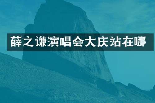薛之谦演唱会大庆站在哪
