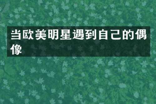 当欧美明星遇到自己的偶像