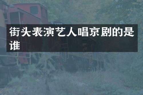 街头表演艺人唱京剧的是谁
