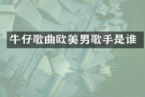 牛仔歌曲欧美男歌手是谁