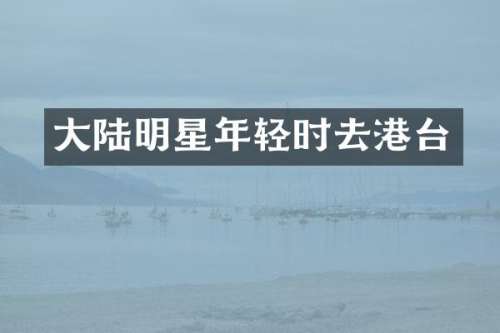 大陆明星年轻时去港台