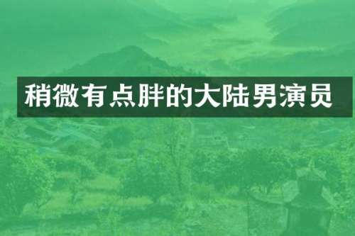 稍微有点胖的大陆男演员