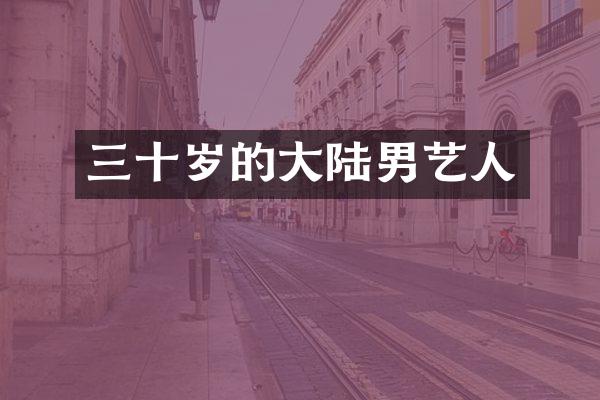 三十岁的大陆男艺人