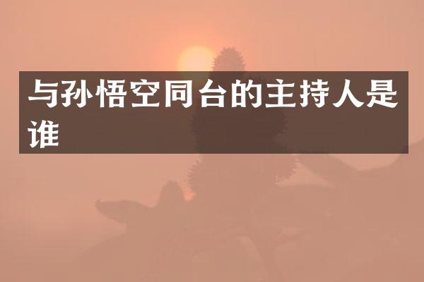 与孙悟空同台的主持人是谁