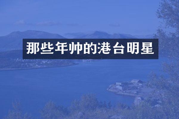 那些年帅的港台明星