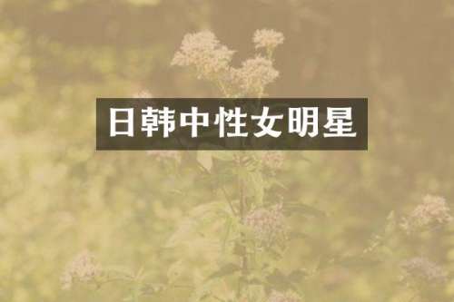 日韩中性女明星