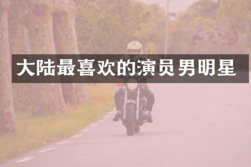 大陆最喜欢的演员男明星