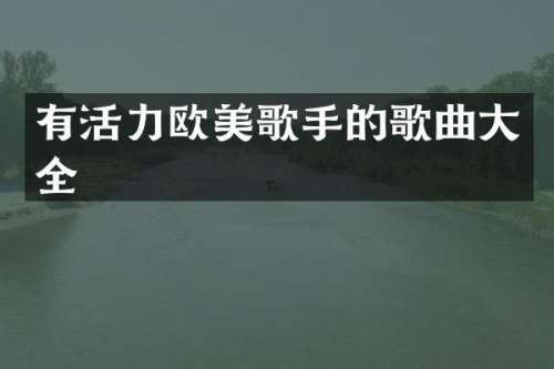有活力欧美歌手的歌曲大全