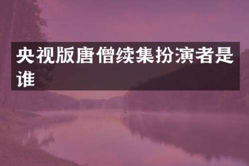 央视版唐僧续集扮演者是谁