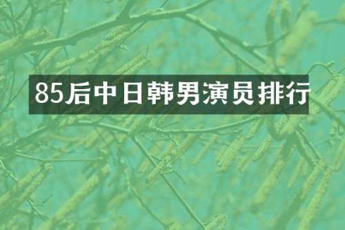 85后中日韩男演员排行