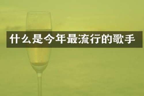 什么是今年最流行的歌手