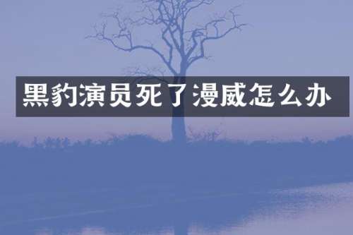 黑豹演员死了漫威怎么办