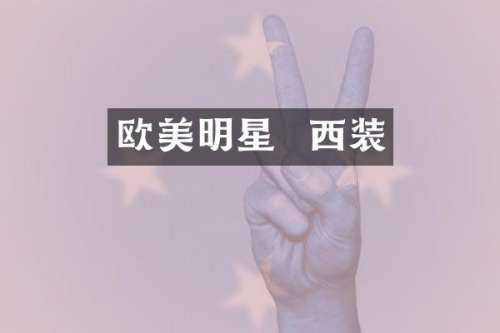 欧美明星  西装