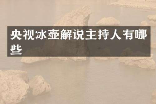 央视解说主持人有哪些