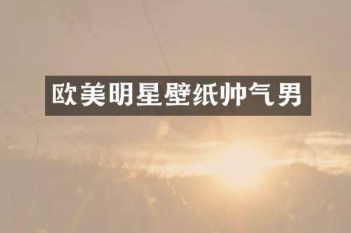 欧美明星壁纸帅气男