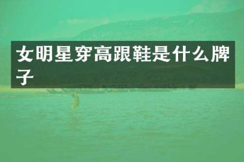 女明星穿高跟鞋是什么牌子