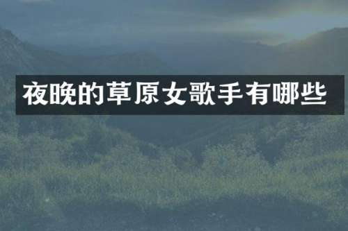 夜晚的草原女歌手有哪些