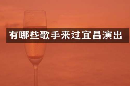 有哪些歌手来过宜昌演出