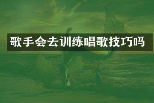 歌手会去训练唱歌技巧吗