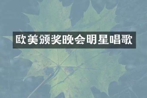 欧美颁奖晚会明星唱歌