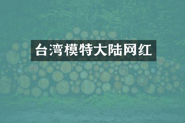 台湾模特大陆网红