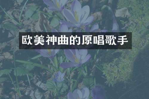 欧美神曲的原唱歌手