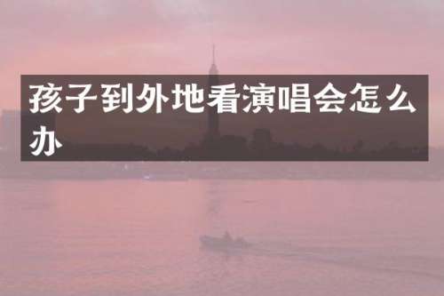 孩子到外地看演唱会怎么办